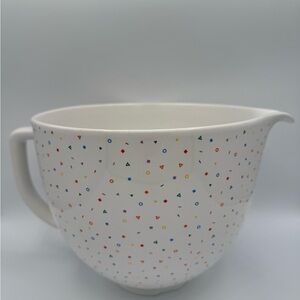 KitchenAid White “Confetti”Ceramic Mixing Bowl with Colorful Confetti Pattern